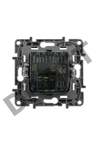 Светорегулятор нажимной 400Вт, антрацит ETIKA Светорегулятор нажимной 400Вт, антрацит