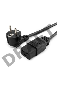 Кабель питания для UPC Gembird/Cablexpert, 1.8м, Schuko-С19, 16А, черный, с заземлением(PC-186-C19)