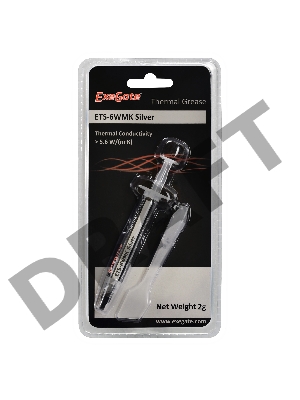 Термопаста ExeGate ETS-6WMK Silver, шприц с лопаткой, 2г