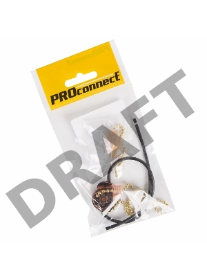 Выключатель для настенного светильника c проводом и деревянным наконечником  «Gold» индивидуальная упаковка  1 шт. PROCONNECT