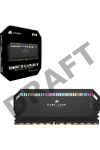 Память оперативная Corsair DDR5, 5600MHz 64GB 2x32GB DIMM, Unbuffered, 40-40-40-77, Std PMIC, XMP 3.0, DOMINATOR PLATINUM RGB DDR5 Black Heatspreader, RGB LED, 1.25V