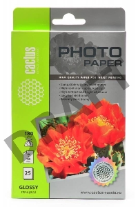 Фотобумага Cactus CS-GA618025 глянцевая A6 180 г/м2 25 листов