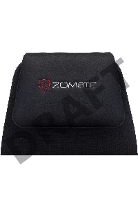 Кресло игровое Zombie ONE черный/карбон текстиль/эко.кожа с подголов. крестов. металл