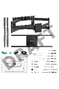 Кронштейн ONKRON M8L черный