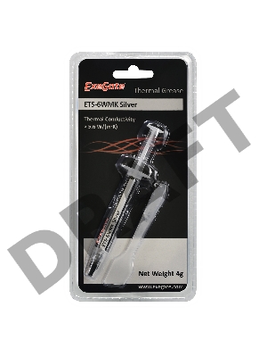 Термопаста ExeGate ETS-6WMK Silver, шприц с лопаткой, 4г