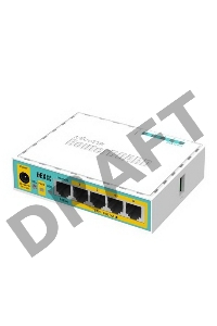 Маршрутизатор MikroTik RB750UPr2 hEX PoE lite 5x Ethernet, раздача PoE, 650 МГц ЦП, 64 МБ 5-портовый 100-Мбитный маршрутизатор с поддержкой PoE на 4-х портах