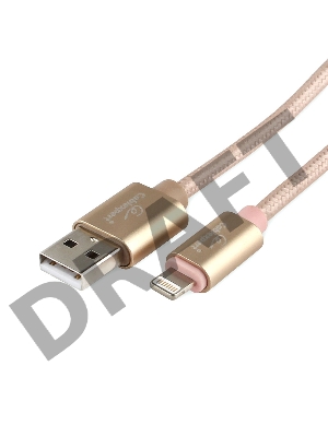 Кабель Cablexpert для Apple CC-U-APUSB01Gd-1M, AM/Lightning, серия Ultra, длина 1м, золотой, блистер