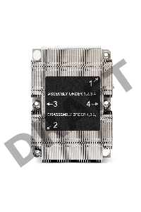 Радиатор для процессора ExeGate EX293449RUS ESNK-P0068PS.2U.3647.Cu (Al+Cu, 2U, 4 тепл. трубки, LGA3647, TDP 205W, 390г, на винтах, с термопастой, Retail box)