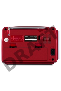 Радиоприемник АС SVEN SRP-525, красный (3 Вт, FM/AM/SW, USB, microSD, фонарь, встроенный аккумулятор)