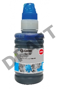 Чернила Cactus CS-GI490C голубой 100мл для Canon PIXMA G1400, G2400, G3400