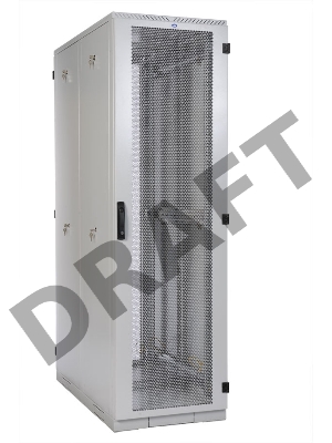 Шкаф серверный напольный 42U (800x1200) дверь перфорированная 2 шт. (ШТК-С-42.8.12-44АА) (3 коробки)