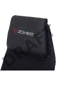 Кресло игровое Zombie ONE черный/карбон текстиль/эко.кожа с подголов. крестов. металл