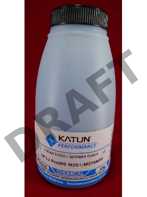 Тонер HP LJ Pro200 M251/M276MFP Cyan, химический (фл.40г.) Katun фас. России