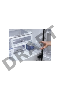 Холодильник Sharp SJ-FS97VBK черное стекло (трехкамерный)