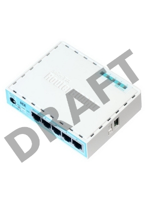 Роутер MikroTik RB750Gr3 hEX (RouterOS L4) with power supply and case 5 port 10/100/1000 гигабитный высокопроизводительный Ethernet