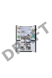 Холодильник Sharp SJ-FS97VBK черное стекло (трехкамерный)