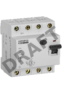 Выключатель дифференциального тока (УЗО) 4п 32А 30мА тип AC ВД1-63 GENERICA ИЭК MDV15-4-032-030