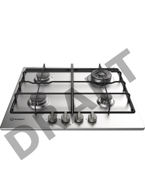 Газовая варочная поверхность Indesit THP 642 W/IX/I RU нержавеющая сталь