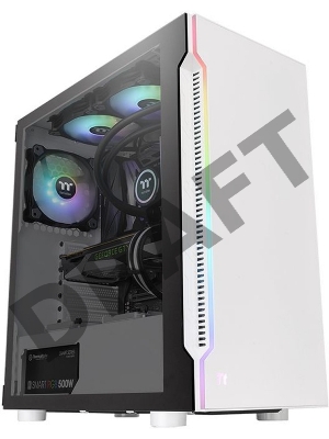 Корпус Thermaltake H200 TG Snow RGB белый без БП ATX 1x120mm 2xUSB3.0 audio bott PSU