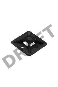 Самоклеющаяся площадка для крепления стяжек ExeGate EX293144RUS STM2525B-100 (25х25 мм, halogen free, -40°C - +85°C, черная, 100 шт)