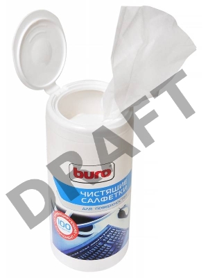 Салфетки Buro BU-Tsurface для поверхностей туба 100шт влажных