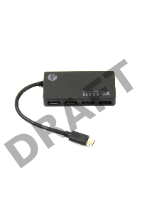 Хаб VCOM USB3.1 Type-CM --> 4*USB3.0 (F)