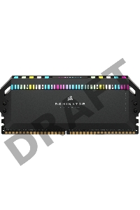 Память оперативная Corsair DDR5, 5600MHz 64GB 2x32GB DIMM, Unbuffered, 40-40-40-77, OC PMIC, XMP 3.0, DOMINATOR PLATINUM RGB DDR5 Black Heatspreader, RGB LED, 1.25V
