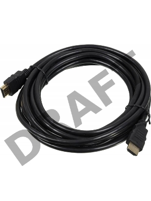 Кабель аудио-видео High Speed ver.1.4 HDMI (m)/HDMI (m) 5м. Позолоченные контакты черный