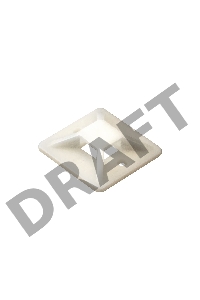 Самоклеющаяся площадка для крепления стяжек ExeGate EX293143RUS STM2525W-100 (25х25 мм, halogen free, -40°C - +85°C, белая, 100 шт)