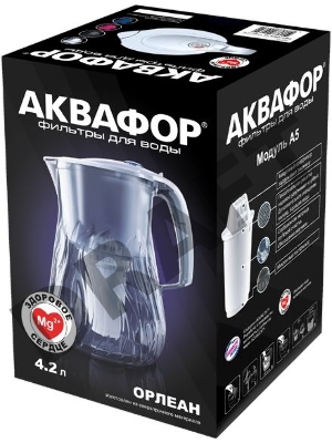 Кувшин Аквафор Орлеан черный 4.2л.
