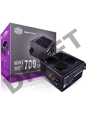 Блок питания Cooler Master MWE White, 700W, ATX, 120mm, 6xSATA, 4xPCI-E(6+2), APFC, 80+ White MPE-7001-ACABW-EU