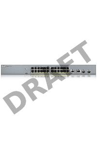 Коммутатор Zyxel GS1350-26HP, 24xGE PoE+, 2xCombo (SFP/RJ-45), бюджет PoE 375 Вт, дальность передачи питания до 250 м, автоперезагрузка PoE-портов, повышенная защита от перенапряжений и электростатических разряд