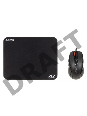 Мышь A4Tech X-7120 черный оптическая (2000dpi) USB2.0 (7but)+Коврик