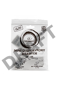 Переходник Gembird Переходник miniDisplayPort - DisplayPort,  20M/20F, длина 16см, белый (A-mDPM-DPF-001-W)
