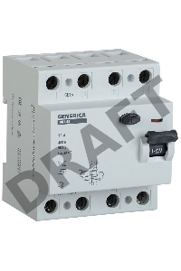 Выключатель дифференциального тока (УЗО) 4п 32А 30мА тип AC ВД1-63 GENERICA ИЭК MDV15-4-032-030