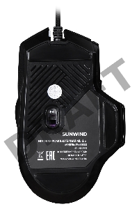 Мышь SunWind SW-M850G черный оптическая (6400dpi) USB для ноутбука (9but)