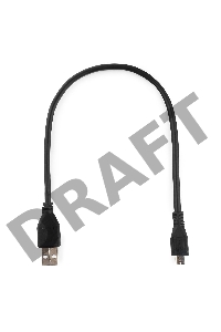 Кабель USB 2.0 Pro Gembird/Cablexpert AM/microBM 5P, 0.3м, экран, черный, пакет  CCP-mUSB2-AMBM-0.3M 