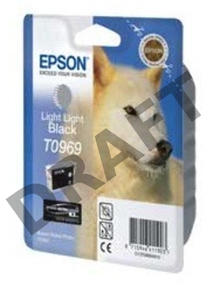 Картридж струйный Epson T0969 C13T09694010 светло-чёрный для Epson R2880 (11мл)