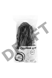 Кабель Кабель питания Gembird 10.0м, VDE(0.75мм), черный, с зазем., пакет PC-186-VDE-10M