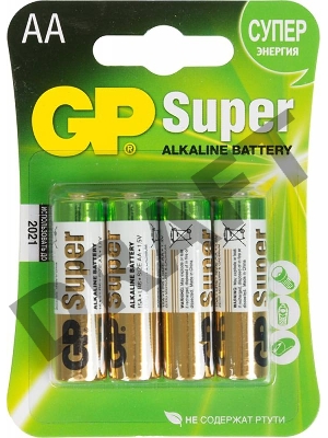 Батарея GP Super Alkaline 15A LR6 AA (4шт)