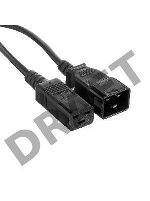 Кабель питания (UPS) ExeGate Power EC20-5P (С19->С20) VDE-250V-3*1.5-СU, 16А, черный, 5м