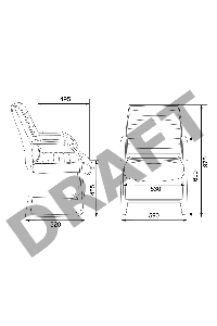 Кресло Бюрократ T-8010N-LOW-V/IVORY на полозьях слоновая кость OR-10 искусственная кожа