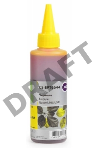 Чернила Cactus CS-EPT6644 Yellow желтый, 100мл, для Epson L100/L110/L120/L132/L200/L210/L222/L300/L312/L350/L355/L362/L366/L456/L550/L555/L566/L1300