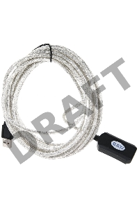 Кабель VCOM VUS7049-5M  USB2.0-repeater, удлинительный активный <Am-->Af> 5м