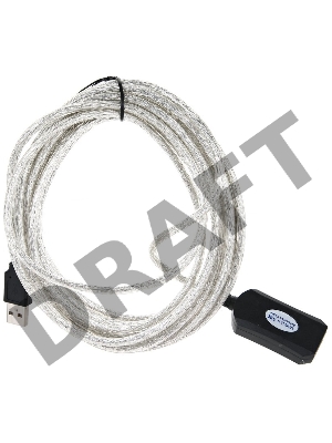 Кабель VCOM VUS7049-5M  USB2.0-repeater, удлинительный активный <Am-->Af> 5м