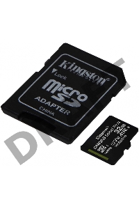 Флеш карта microSDHC 32GB  Class10 Kingston <SDCS2/32GB> Class10 UHS-I Canvas Select up to 100MB/s с адапт.