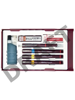 Набор изографов Rotring College Set S0699370 в компл.:0.2/0.3/0.5мм/1 кар Tikky 0.5мм/4 кртр