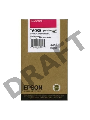 Картридж струйный Epson C13T603B00 пурпурный для Epson St Pro 7800/9800 (220мл)