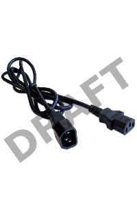 Шнур питания C13-C14, 3х0.75, 220В, 10А, черный, 3 метра