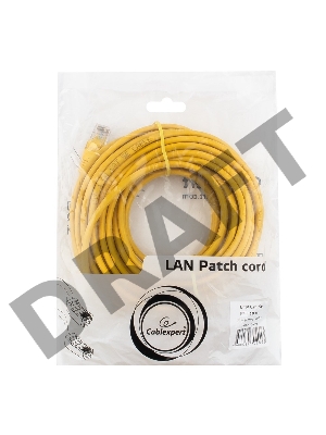 Патч-корд UTP Cablexpert PP12-10M/Y кат.5e, 10м, литой, многожильный (жёлтый)